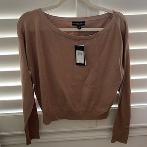 Guess beige boat neck pullover